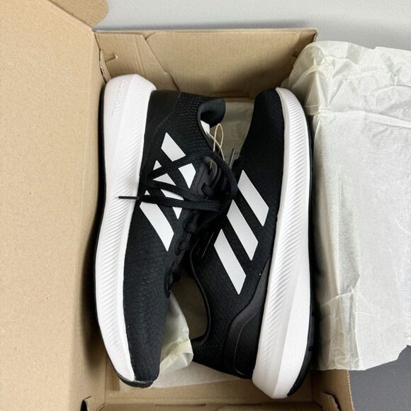 ADIDAS | NEW RunFalcon 3.0 Black and White Running Shoes Women’s Size 7.5 Wide - Picture 5 of 9